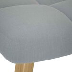 vidaXL Chaise à bascule avec repose-pied Gris clair Tissu