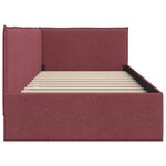 vidaXL Cadre de lit d'angle Bordeaux 80 x 200 cm Velours