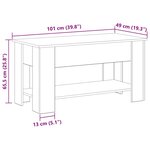 vidaXL Table basse Chêne noir 101 x 49 x 52 cm Bois d'ingénierie