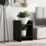 vidaXL Support de Plante 2 pièces Chêne noir 30 x 30 x 40 cm