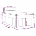vidaXL Sommier à lattes de lit avec matelas Marron foncé 120x200 cm