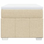 vidaXL Sommier à lattes de lit avec matelas Crème 90x200 cm Tissu