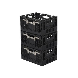Pack and Move - Lot 3 Bacs Rangement Pliables - Charge 5 kg - 27 5 x 37 x 19 cm - Stockage  Outillage - Rangement Facile - Robustes - 15L
