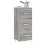 vidaXL Buffet Sonoma gris 34 5x34x90 cm Bois d'ingénierie