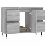 vidaXL Armoire salle de bain sonoma gris 80x33x60 cm bois d'ingénierie