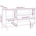 vidaXL Armoire à chaussure Blanc brillant 102x36x60 cm Bois ingénierie