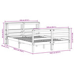 vidaXL Cadre de lit sans matelas blanc 140x190 cm bois de pin massif