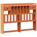 vidaXL Lit bibliothèque sans matelas cire marron 140x200 cm pin massif