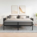 vidaXL Tables de chevet avec tiroir 2 Pièces chêne noir 20x36x60 cm