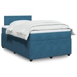 vidaXL Sommier à lattes de lit et matelas bleu 120x200 cm velours