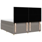 vidaXL Sommier à lattes de lit avec matelas Taupe 180x200 cm Tissu