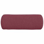 vidaXL Coussins d'accent 2 Pièces Bordeaux Ø 25 x 70 cm tissu