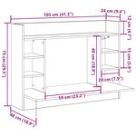 vidaXL Bureau mural Bois ancien 105 x 48 x 75 cm Bois d'ingénierie
