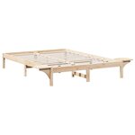 vidaXL Cadre de lit avec tables de chevet Marron Marron