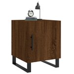 vidaXL Tables de chevet 2Pièces chêne marron 40x40x50cm bois d'ingénierie