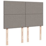 vidaXL Sommier à lattes de lit avec matelas Taupe 140x200 cm Tissu