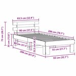 vidaXL Cadre de lit avec tête de lit Marron 80 x 200 cm