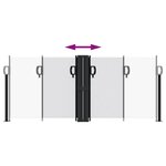 vidaXL Auvent latéral rétractable blanc 100x600 cm