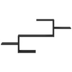 vidaXL Étagère murale noir 104x15x49 cm bois d'ingénierie