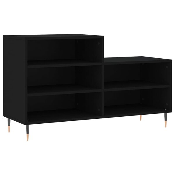 vidaXL Armoire à chaussures Noir 102x36x60 cm Bois d'ingénierie