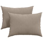 vidaXL Coussins de canapé 2 Pièces Taupe 70 x 50 cm tissu