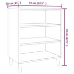vidaXL Buffet chêne marron 57x35x70 cm bois d'ingénierie
