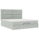 vidaXL Cadre de lit ottoman avec matelas gris clair 200x200 cm velours