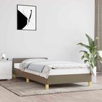 vidaXL Cadre de lit sans matelas taupe 100x200 cm tissu
