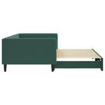 vidaXL Lit de jour avec lit gigogne vert foncé 100x200 cm velours