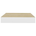 vidaXL Étagères murales 4 Pièces Chêne et blanc 23x23 5x3 8 cm MDF