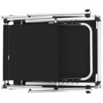 vidaXL Chaises longues pliables et toit lot de 2 Aluminium textilène
