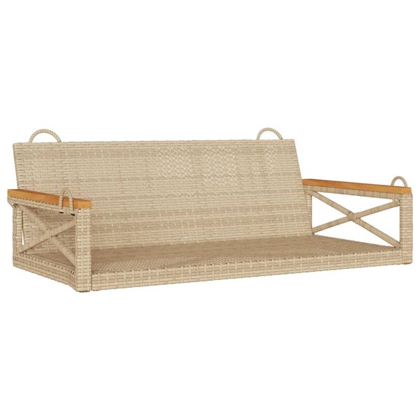 vidaXL Balancelle beige 109x62x40 cm résine tressée