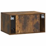 vidaXL Meuble TV mural 59 5 x 41 x 30 cm Chêne fumé Bois d'ingénierie