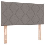 vidaXL Lit à ressorts avec matelas & LED Taupe 90x200 cm Tissu