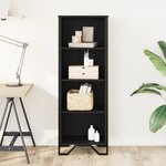 vidaXL Bibliothèque noir 50x31x137 5 cm bois d'ingénierie