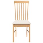 vidaXL Chaises à manger coussins 2 Pièces bois massif caoutchouc