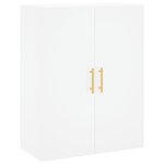 vidaXL Buffet haut Blanc 69 5x34x180 cm Bois d'ingénierie