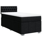vidaXL Sommier à lattes de lit et matelas Noir 80x200 cm Tissu