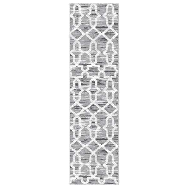 vidaXL Tapis imprimé de couloir lavable pliable 80x300 cm Polyester