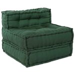 vidaXL Unité de canapé modulaire 4 Pièces Vert Tissu