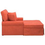 vidaXL Chaise lounge avec jupe Rouge orange 91 x 157 x 91 cm