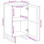 vidaXL Buffet avec porte Marron 40 x 33 x 75 cm Bois de mangue massif