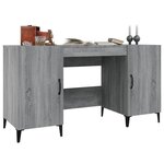 vidaXL Bureau Sonoma gris 140x50x75 cm Bois d'ingénierie