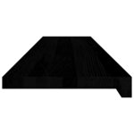 vidaXL Marches d'escalier 4 Pièces marron foncé 110x30x2 cm chêne massif