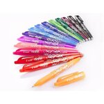 PILOT- POCHETTE de 12 rollers effacables - Frixion Ball - Pointe Moyenne - Encre Noire, Bleue, Rouge, Verte, Bleu ciel, Corail, Abri