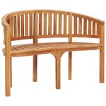 vidaXL Salon de jardin 3 Pièces en forme de banane Bois de teck solide