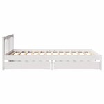 vidaXL Cadre de lit sans matelas blanc 120x190 cm bois de pin massif