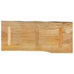 vidaXL Dessus de table 80x40x2 5 cm bord vivant bois massif manguier