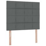 vidaXL Lit avec rangement et matelas Gris foncé 120 x 190 cm tissu