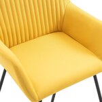 vidaXL Chaises à manger lot de 4 jaune tissu